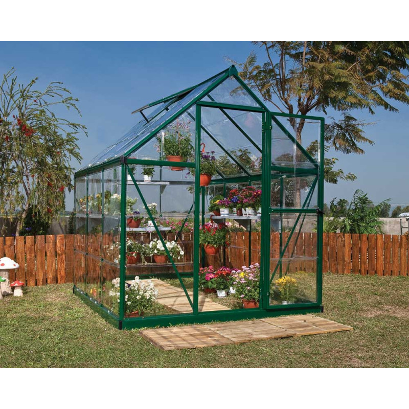 Serre en polycarbonate Harmony verte 3,3 m² CANOPIA