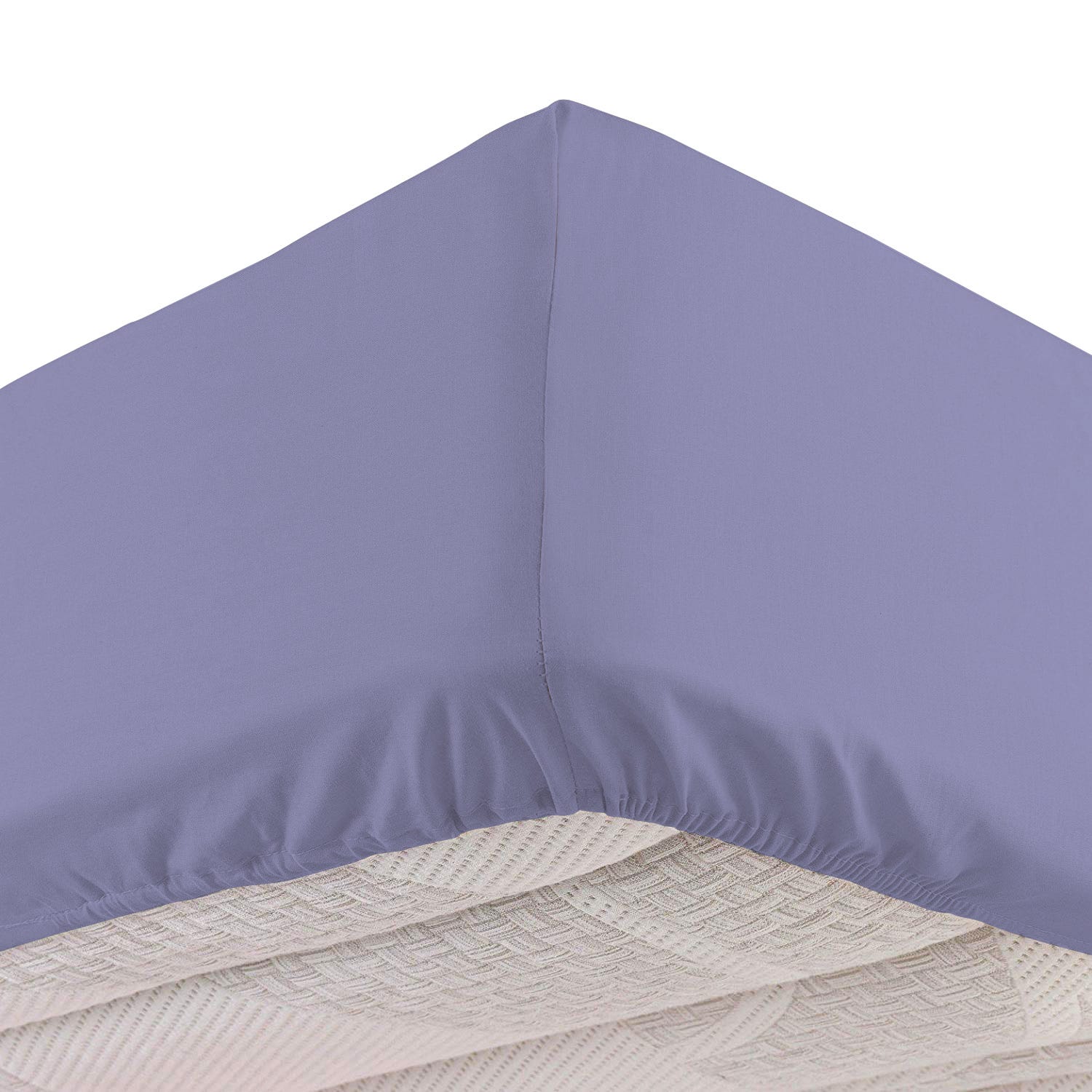 Completo letto matrimoniale in cotone percalle blu