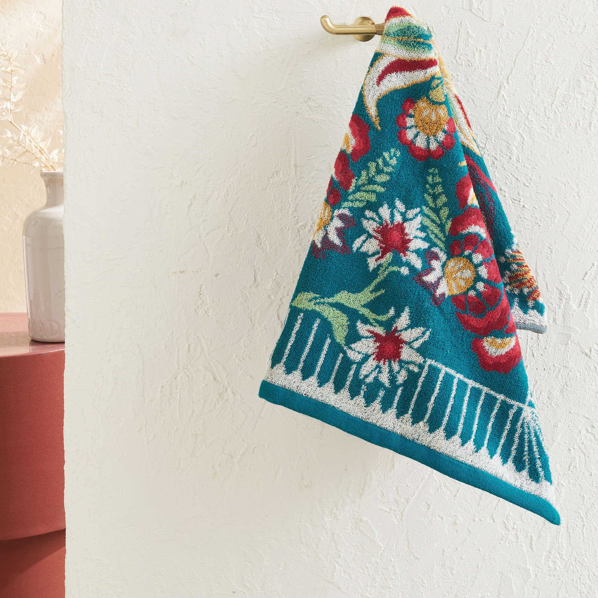 Linge de bain jacquardLotus en fleur