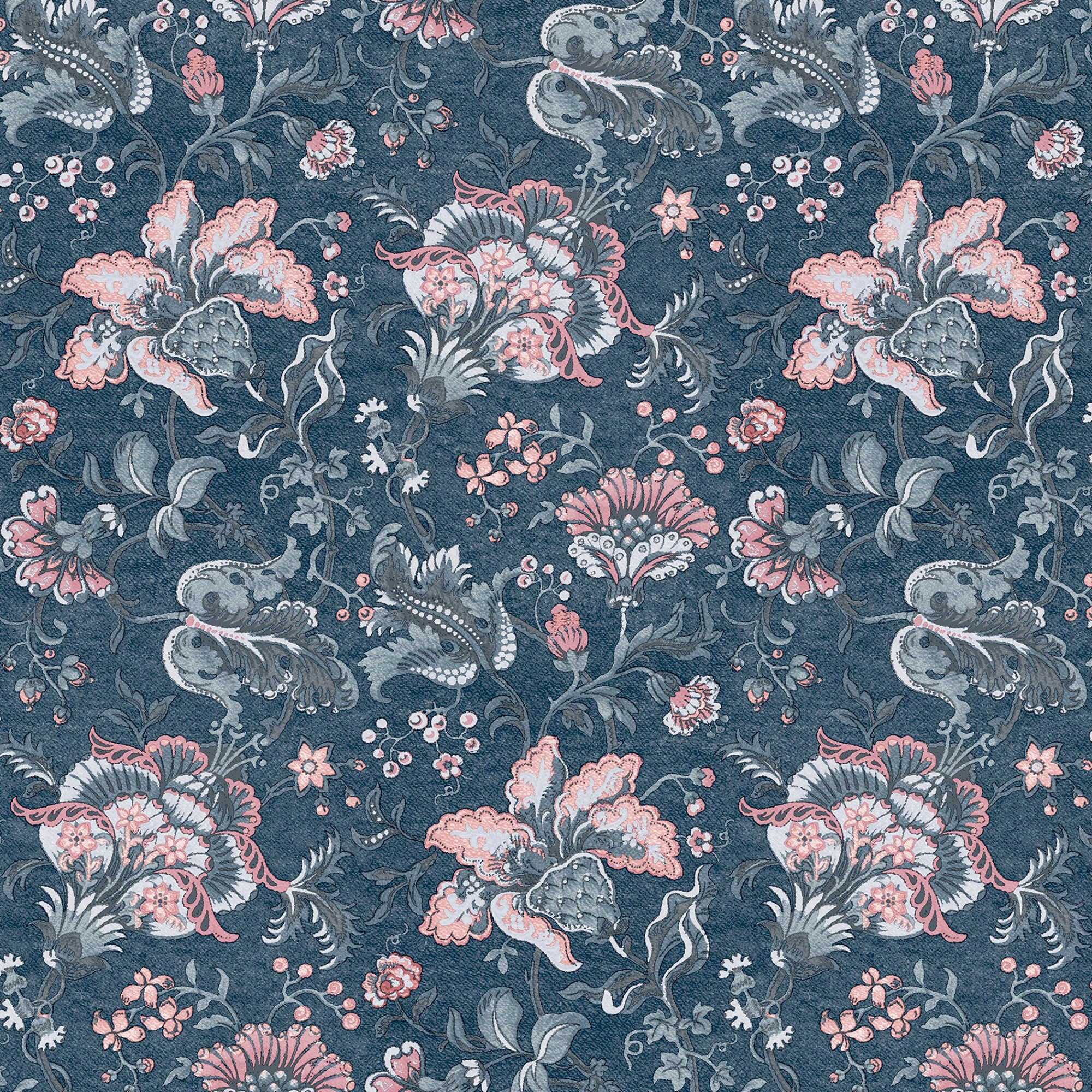 Laura Ashley Vliesbehang - Portia Dark Seaspray - 10mx52cm