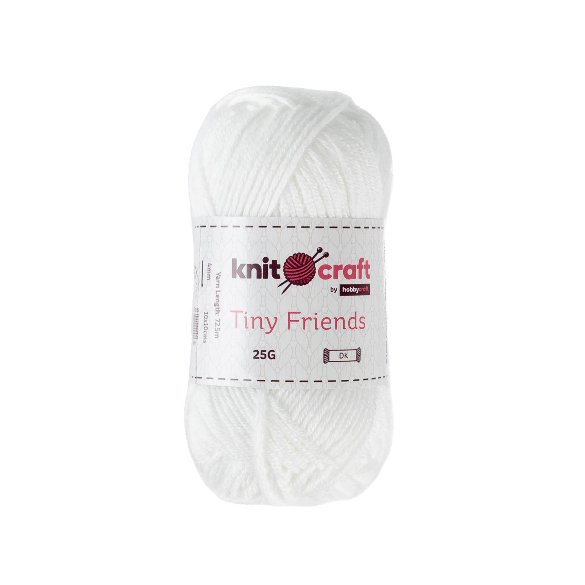 Knitcraft White Tiny Friends Yarn 25g