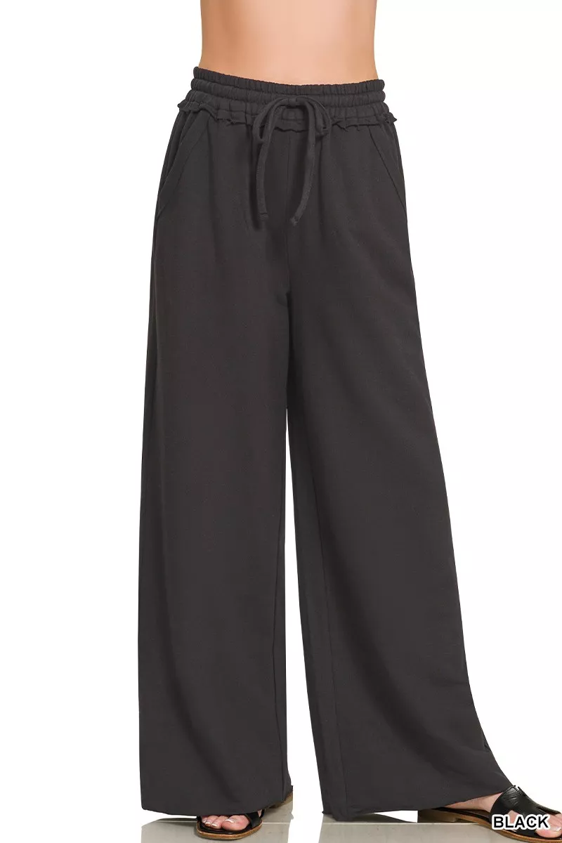 French Terry Wide Leg Sweatpants