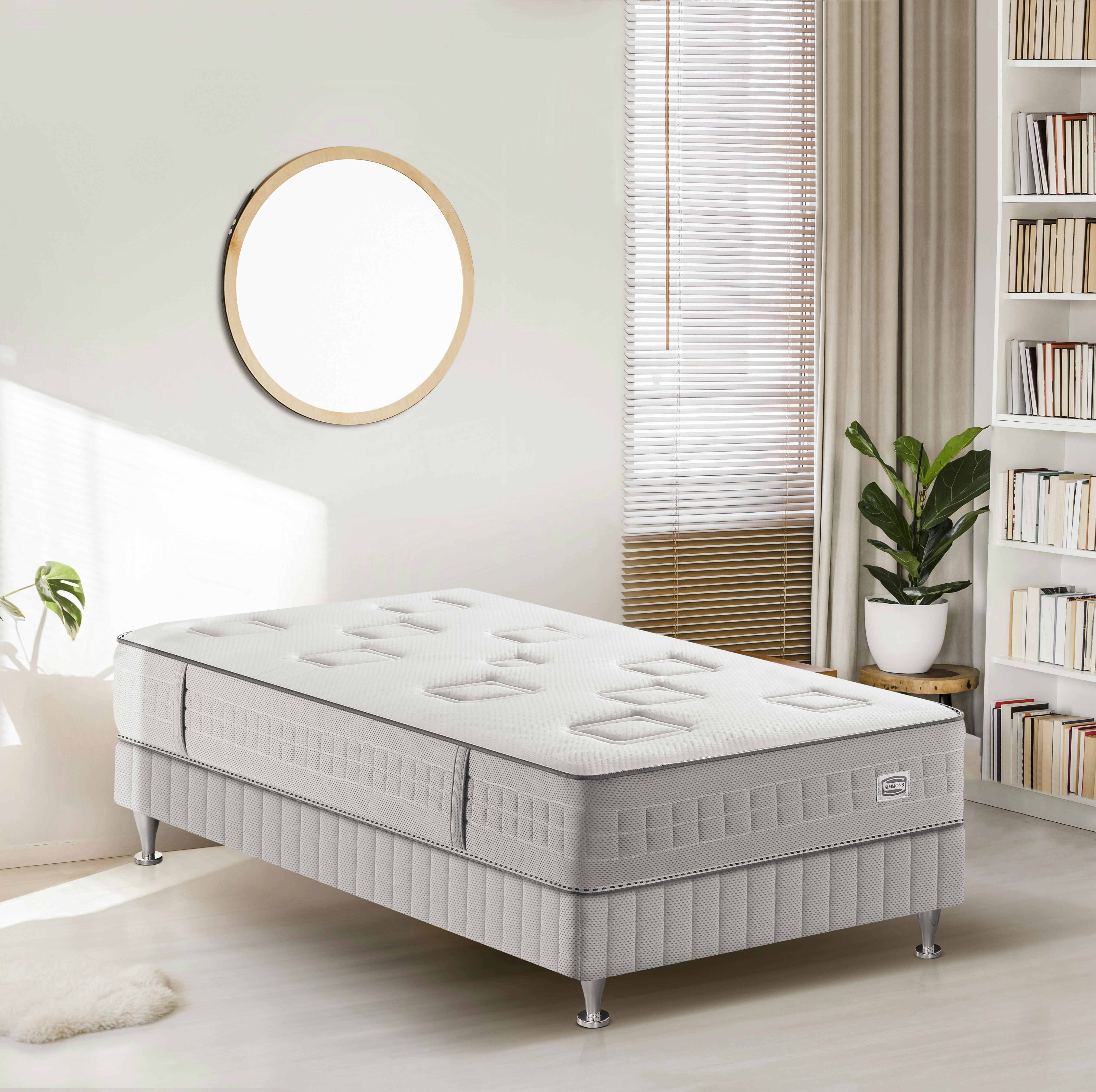 CHALLENGE - Ens CHALLENGE 90x190 matelas H24 ressort ensachés, très ferme, sommier