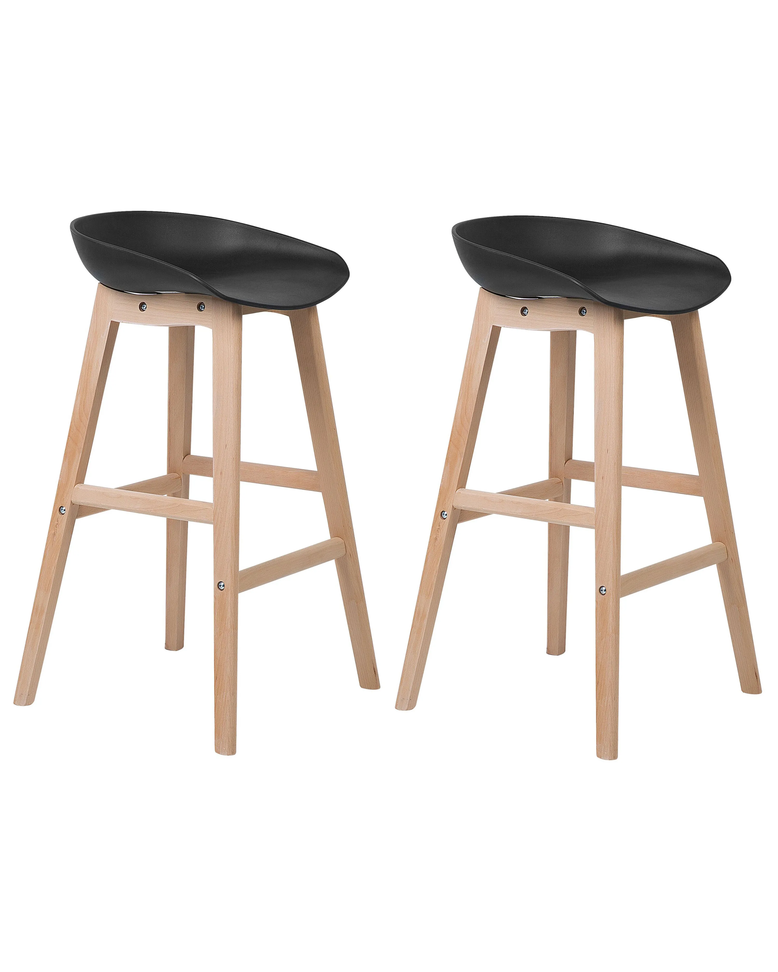 Set of 2 Bar Chairs MICCO Black