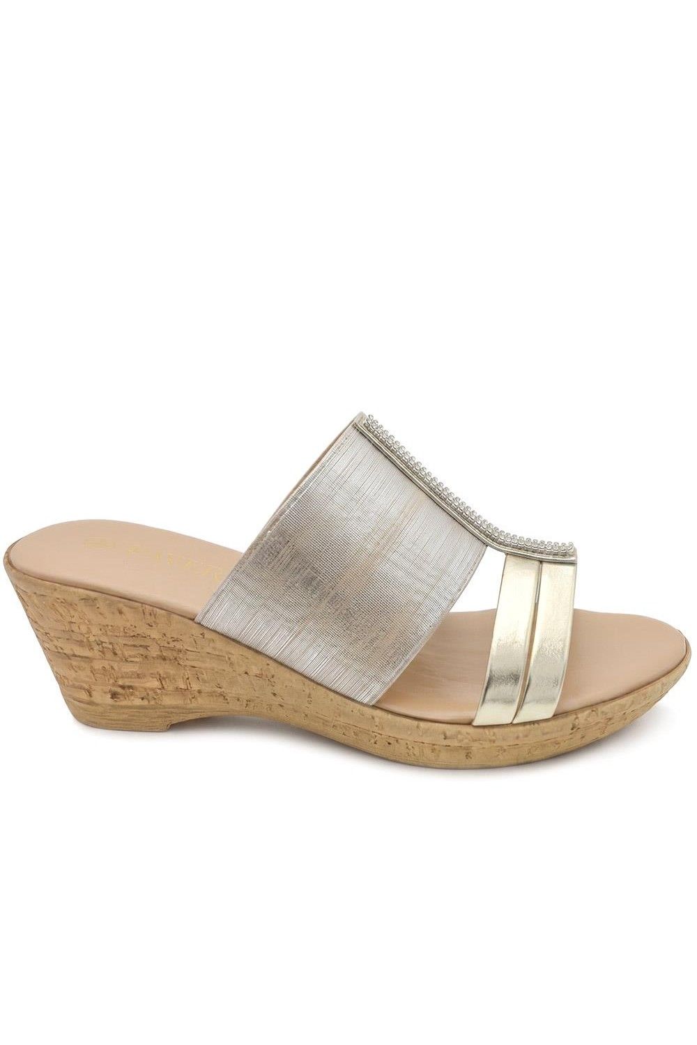 Pavers Wide Fit Stretchy Mule Sandals
