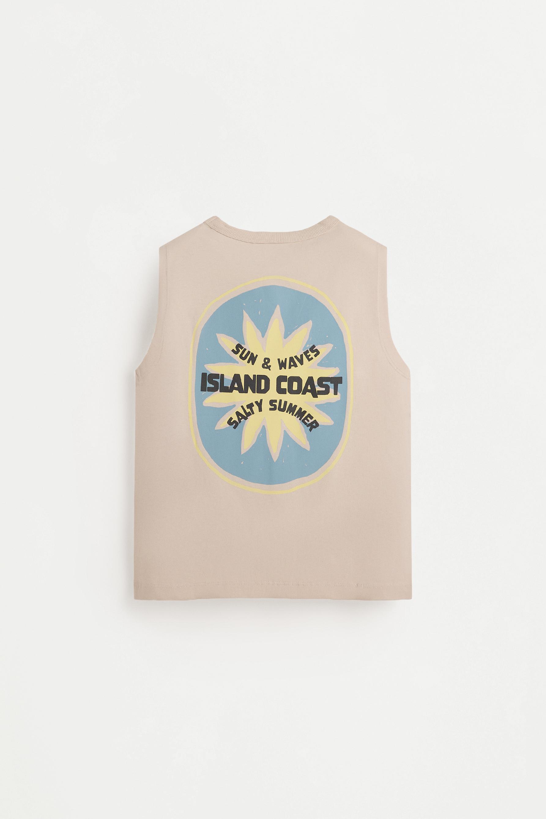 Camiseta estampada manga sisa