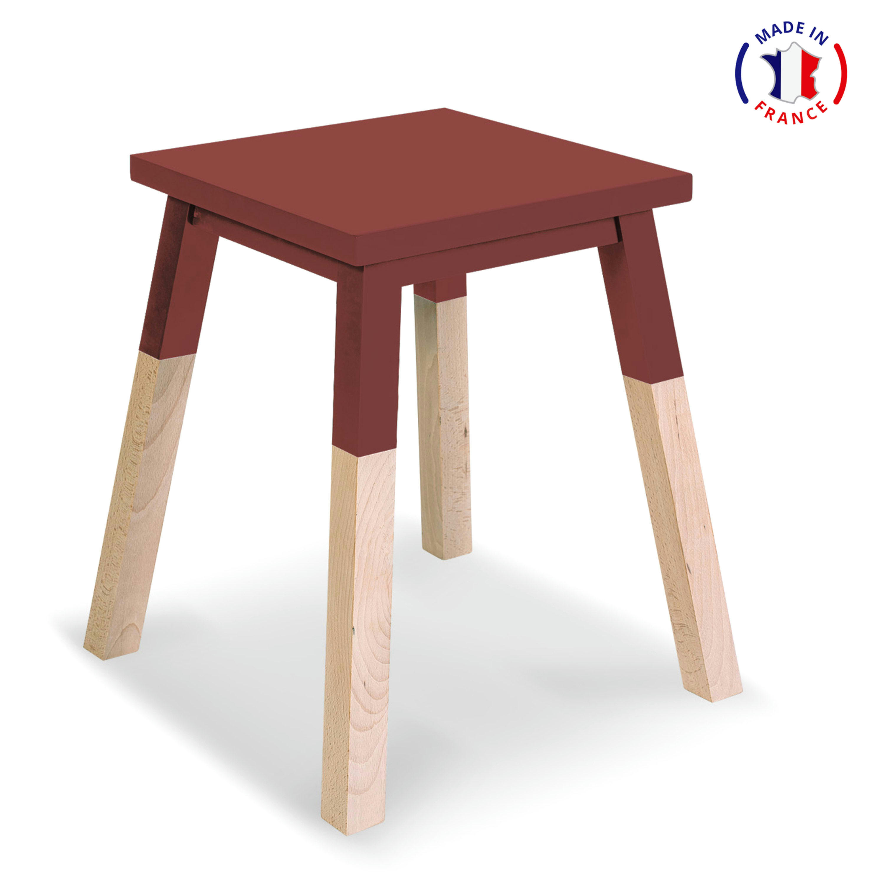 EGEE - 2 tabourets laqués en frêne, assise 35 cm