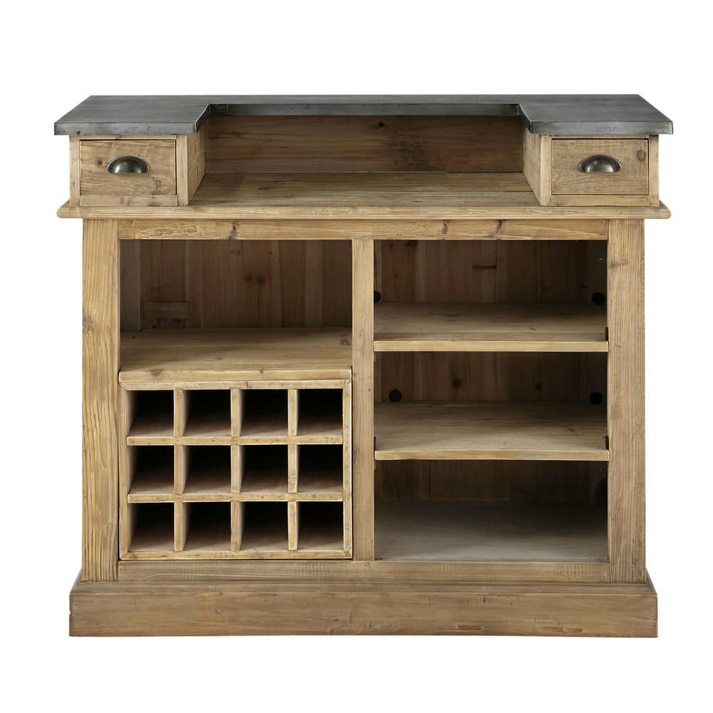 Maquis - Meuble de bar en pin recyclé