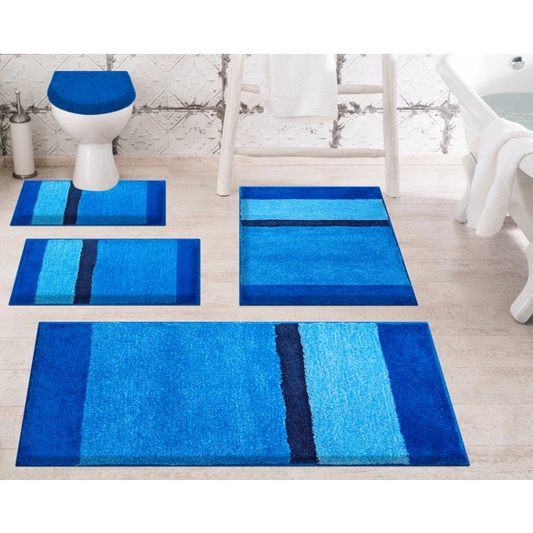 Badematte »Room«, BxL: 50 x 60 cm, blau, aus 100% Polyacryl