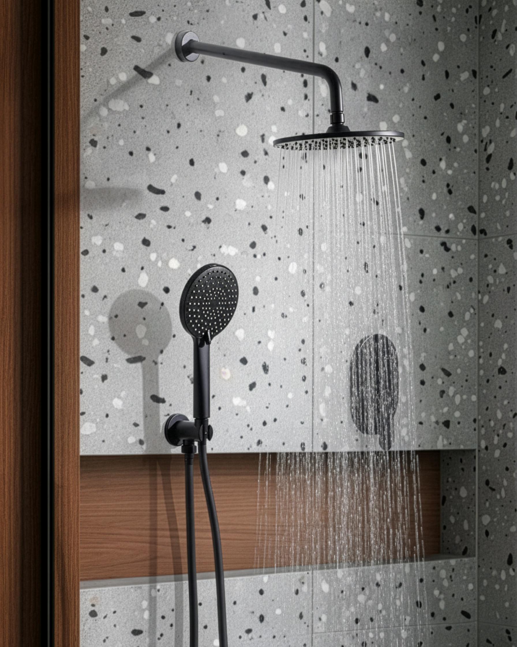 Concealed Shower Set with Rainshower TINGUIRIRICA Black