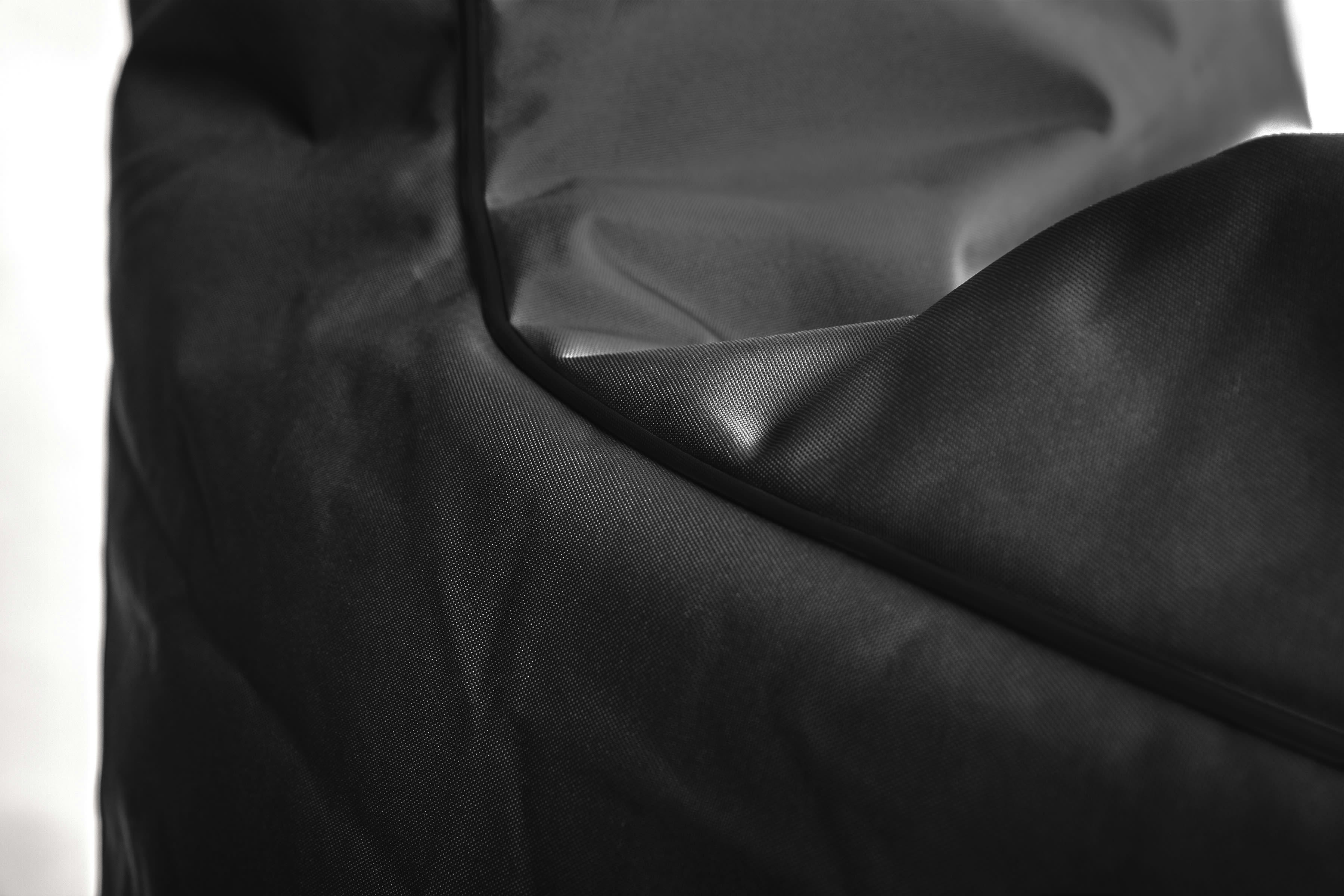 SWING SCUBA - Pouf d'extérieur noir avec dossier 95x65x90 cm