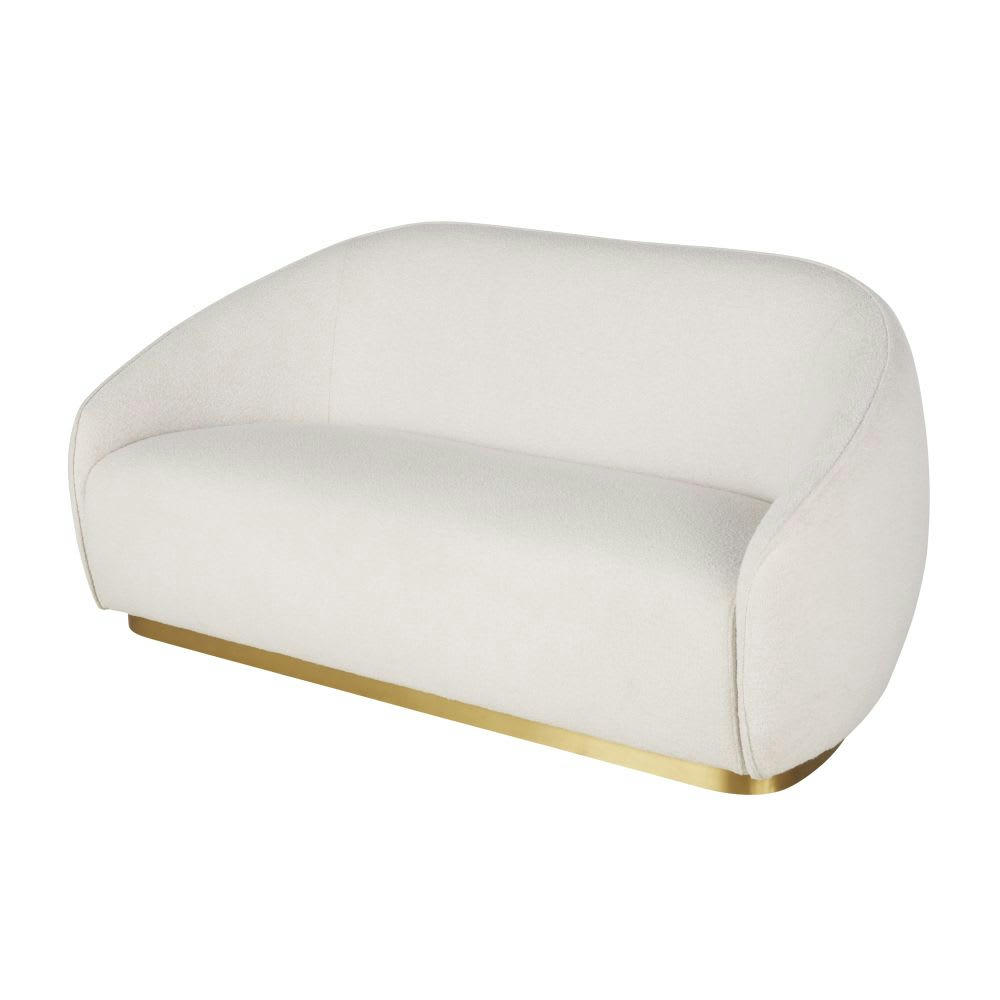 Kelly - Canapé 2/3 places à bouclettes beiges