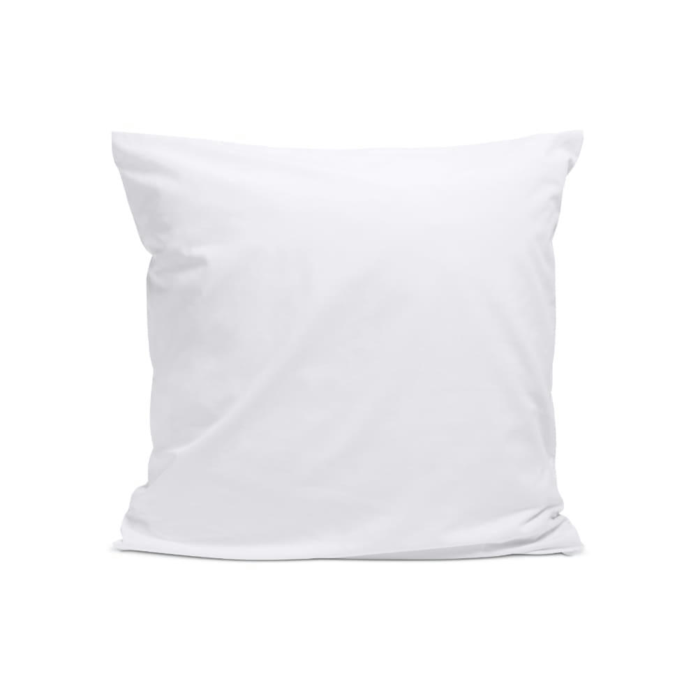 - Taie d'oreiller unie en percale de coton blanc 65x65cm