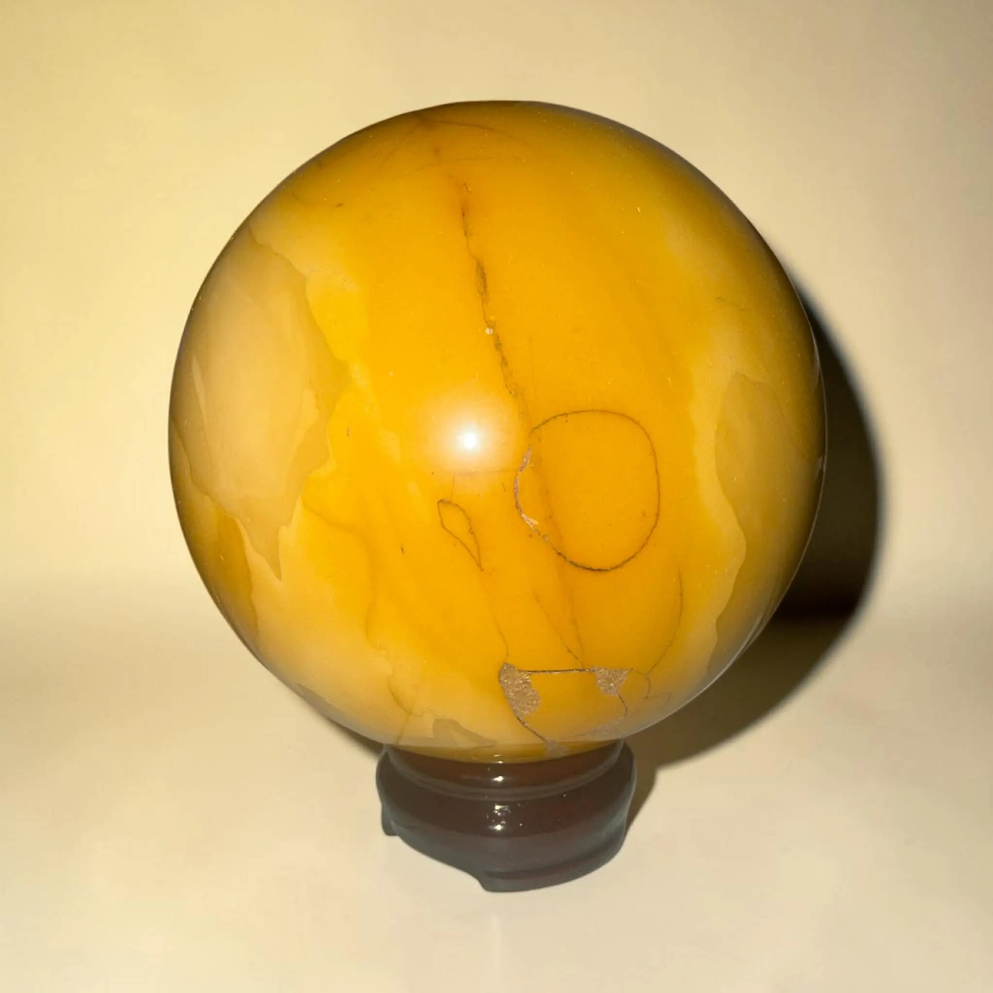 Yellow Mookaite Jasper Sphere – Approx. 4.5