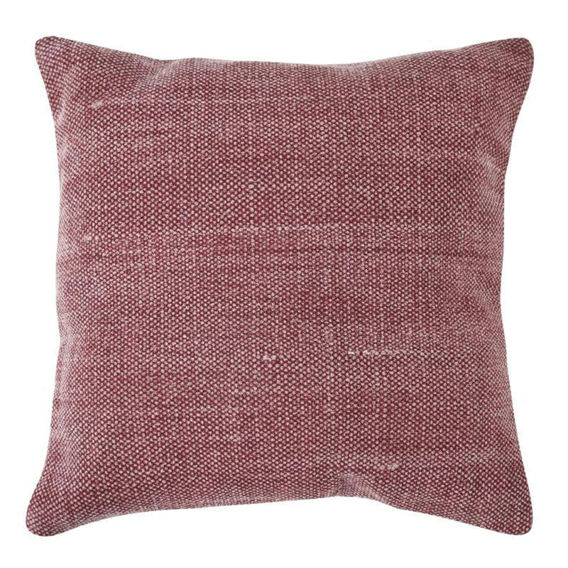 VINTAGE - Coussin effet délavé burgundy 70x70