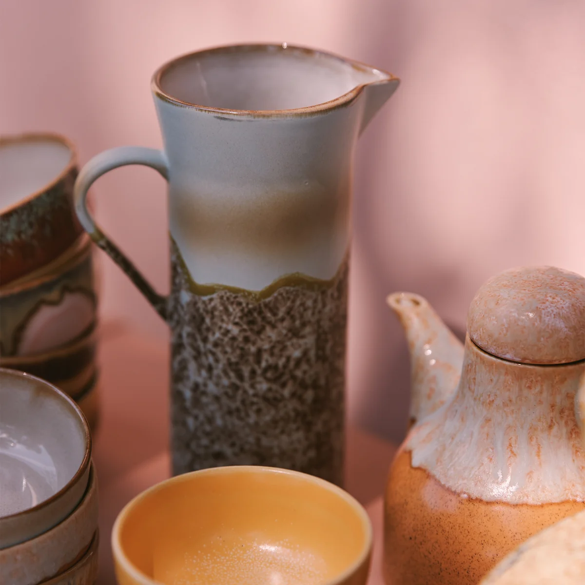 HKliving - 70's Karaffe, 1,2 l, shell
