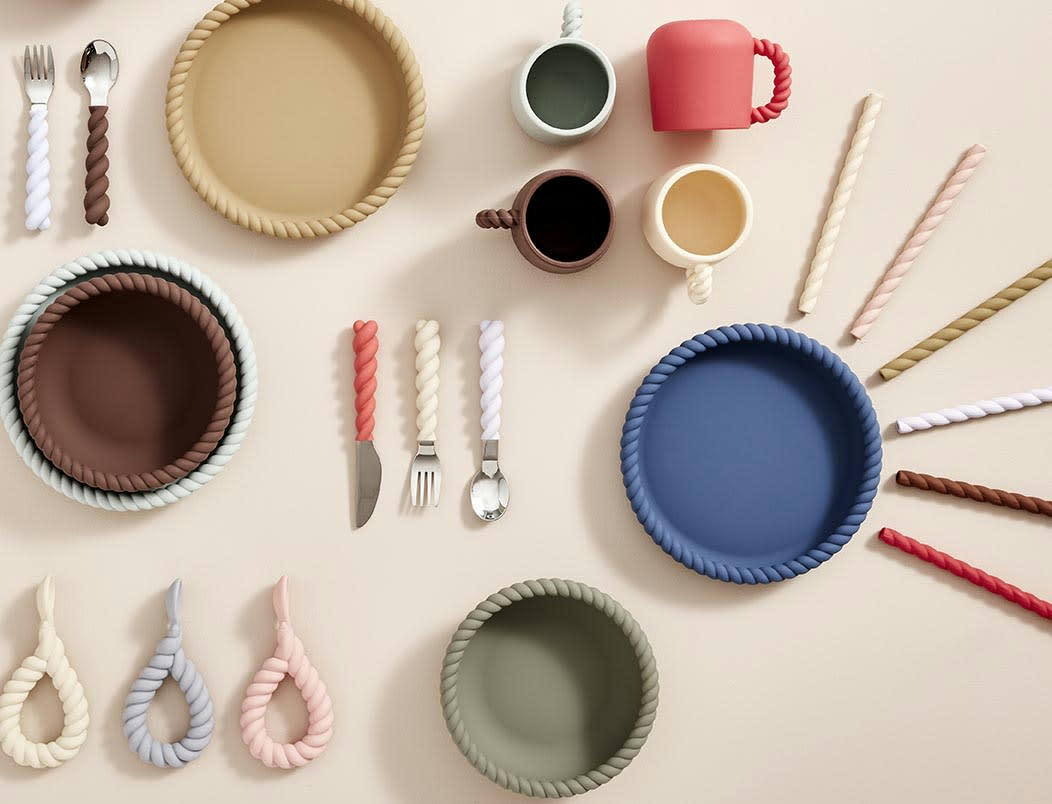 WORLD - Sets de table vert en silicone Ø39xH0,2cm