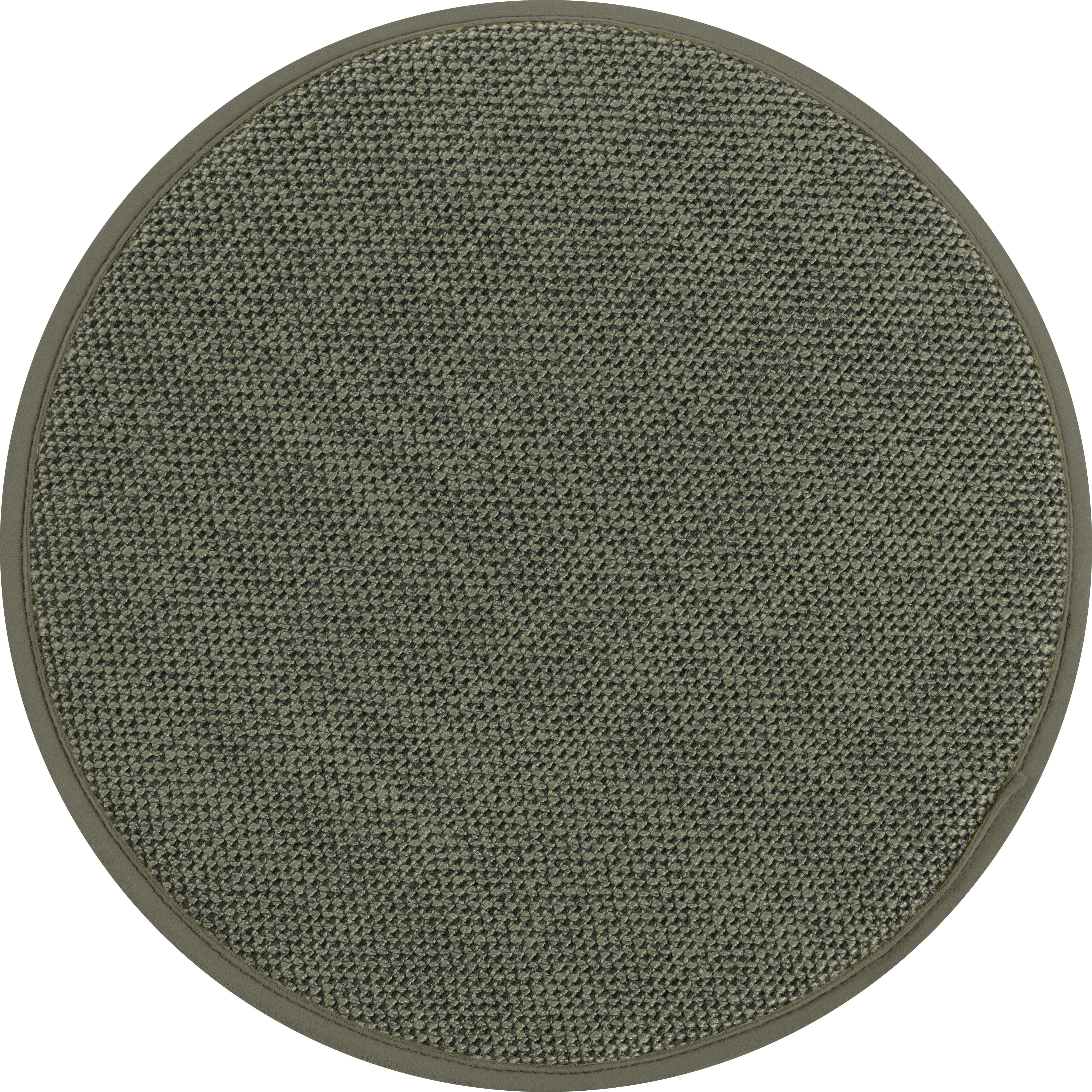 AUSTIN - Galettes de chaises rondes vertes bi-matière-Lot de 4 - env.Ø 35cm