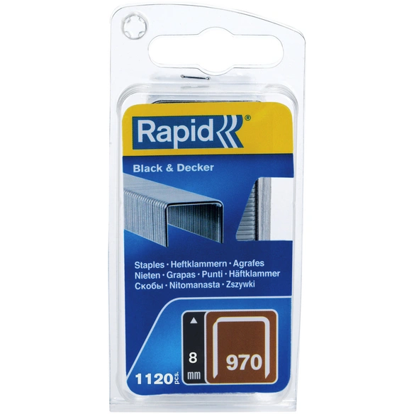 Tackerklammern, 8 mm, Heftklammer Typ 970, 1100 St., in Blisterverpackung