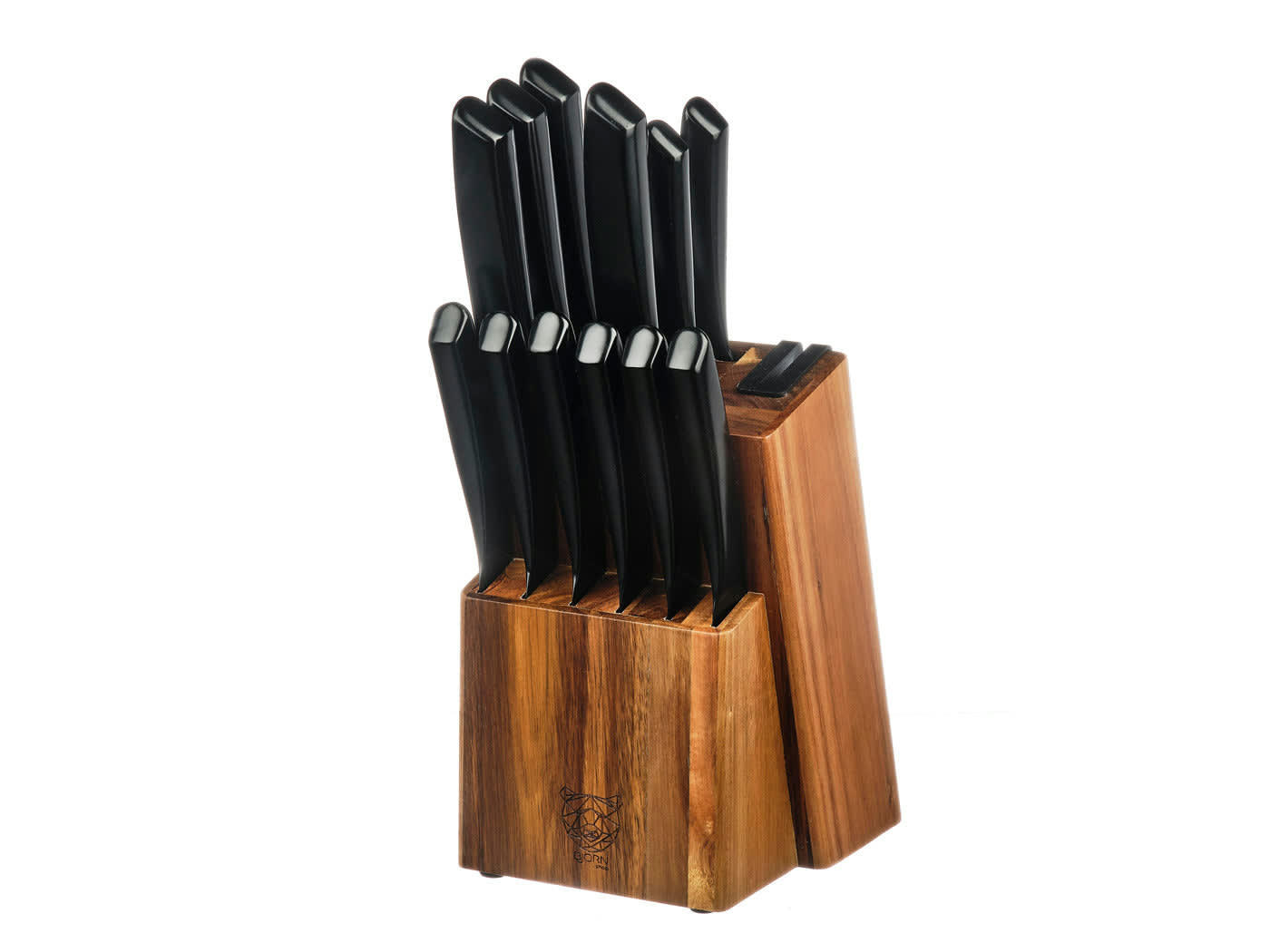NUDE - Lot de 14 couteaux en inox noir