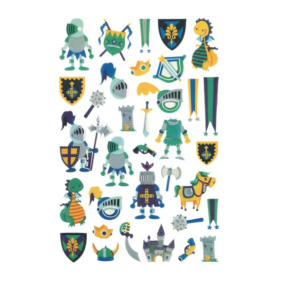 Knight Puffy Stickers