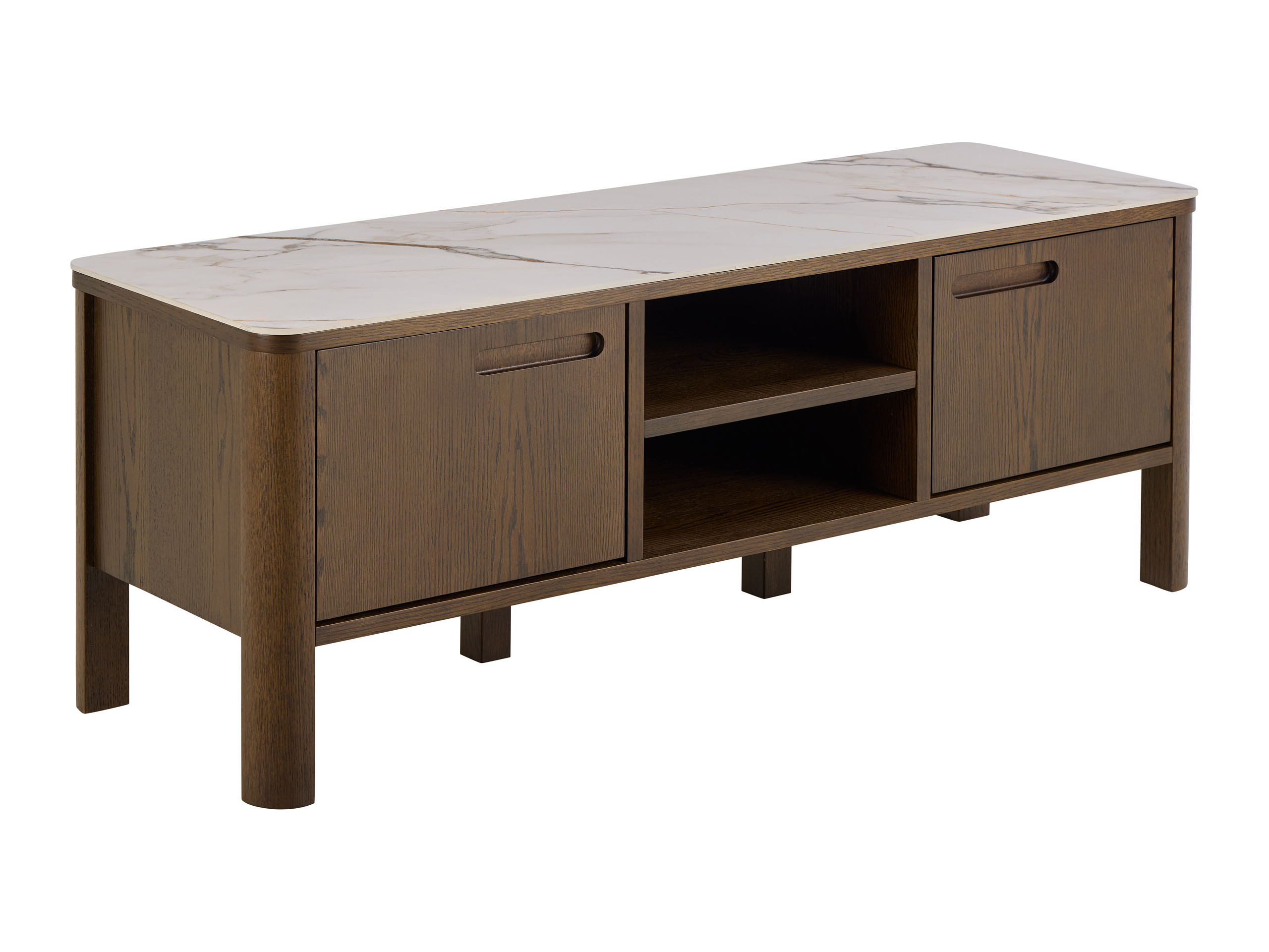Szafka RTV Marquise 120 cm z ceramicznym blatem, Ceramic   Oak smoked
