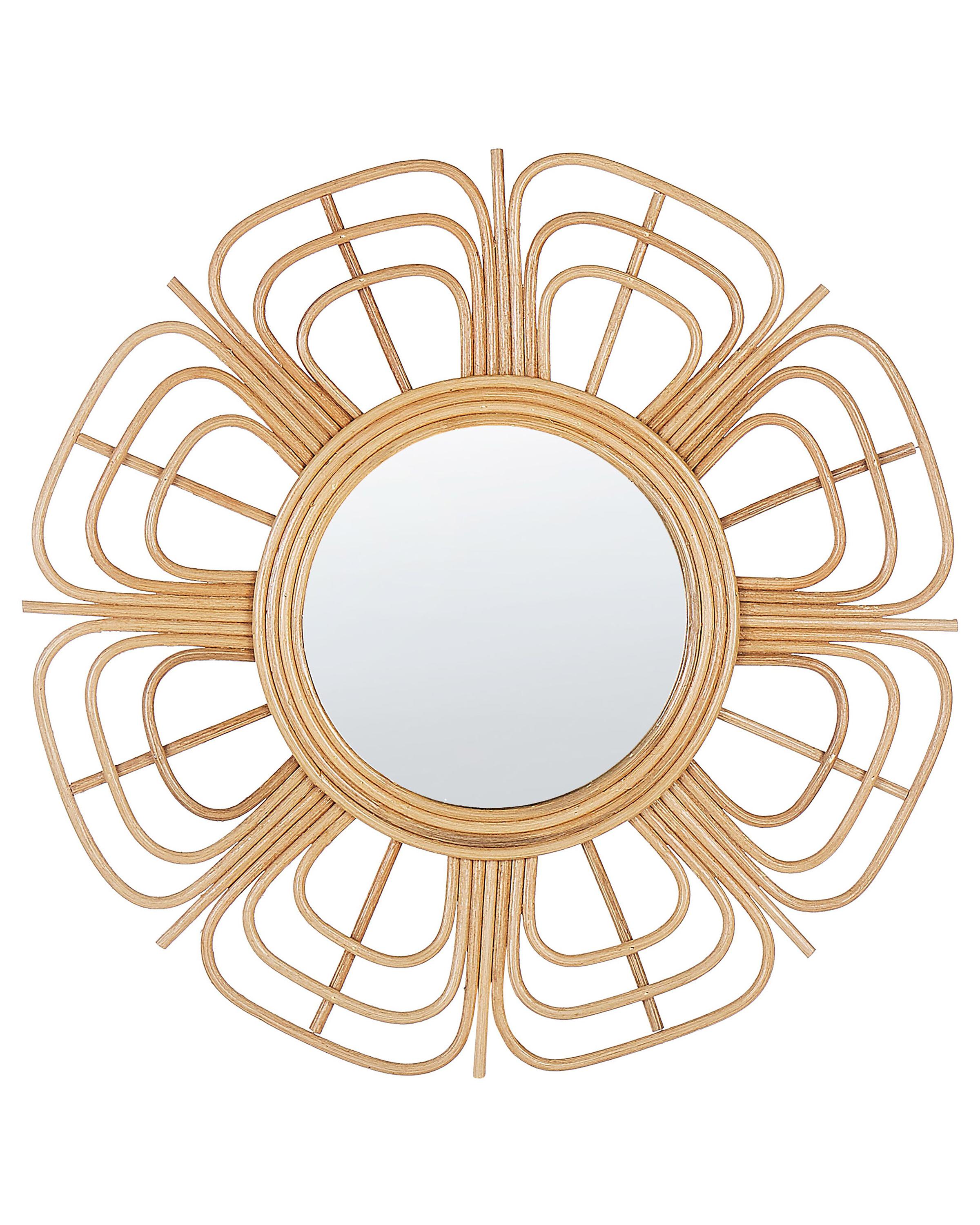 Wall Mirror PASAKU 60 cm 60 cm Rattan Natural