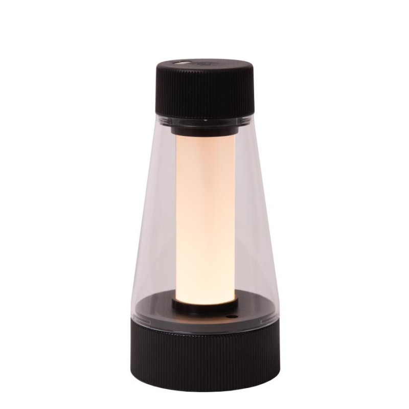 Lampe de table LED Lorali rechargeable noire 1,2 W LUCIDE