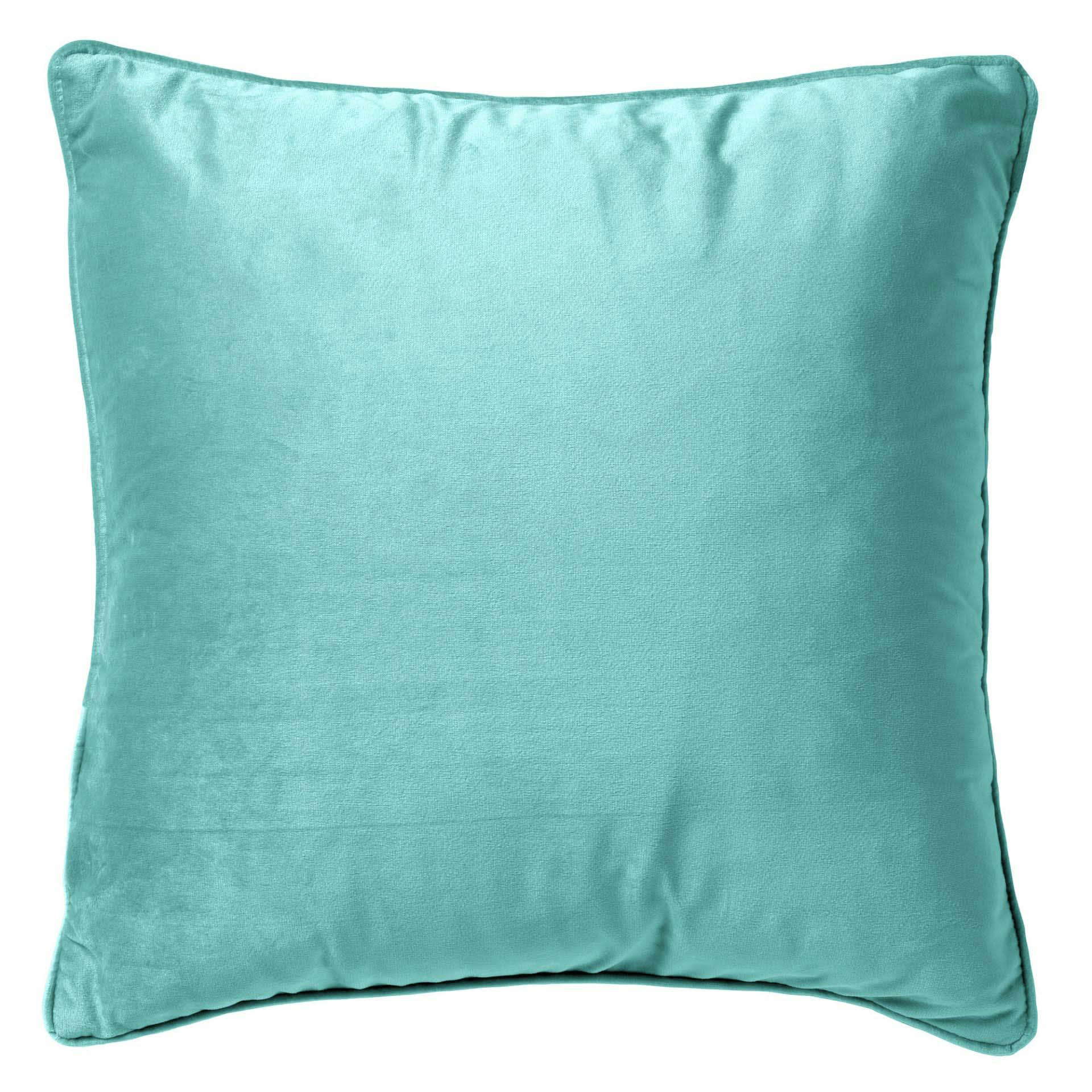 - Coussin - bleu en velours 60x60 cm uni