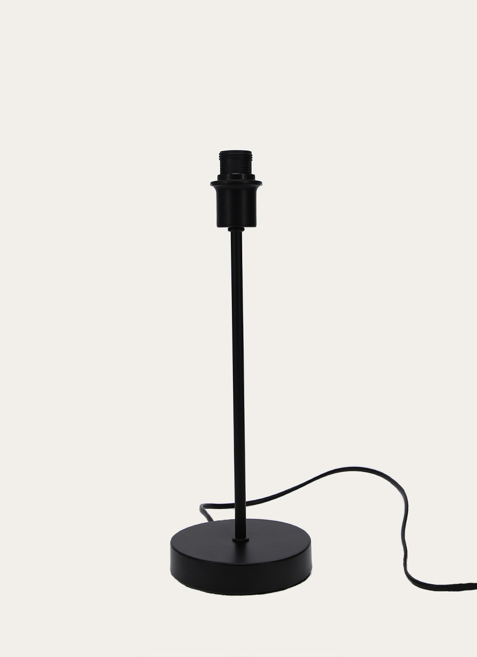 PIED DE LAMPE BASE RONDE NOIR
