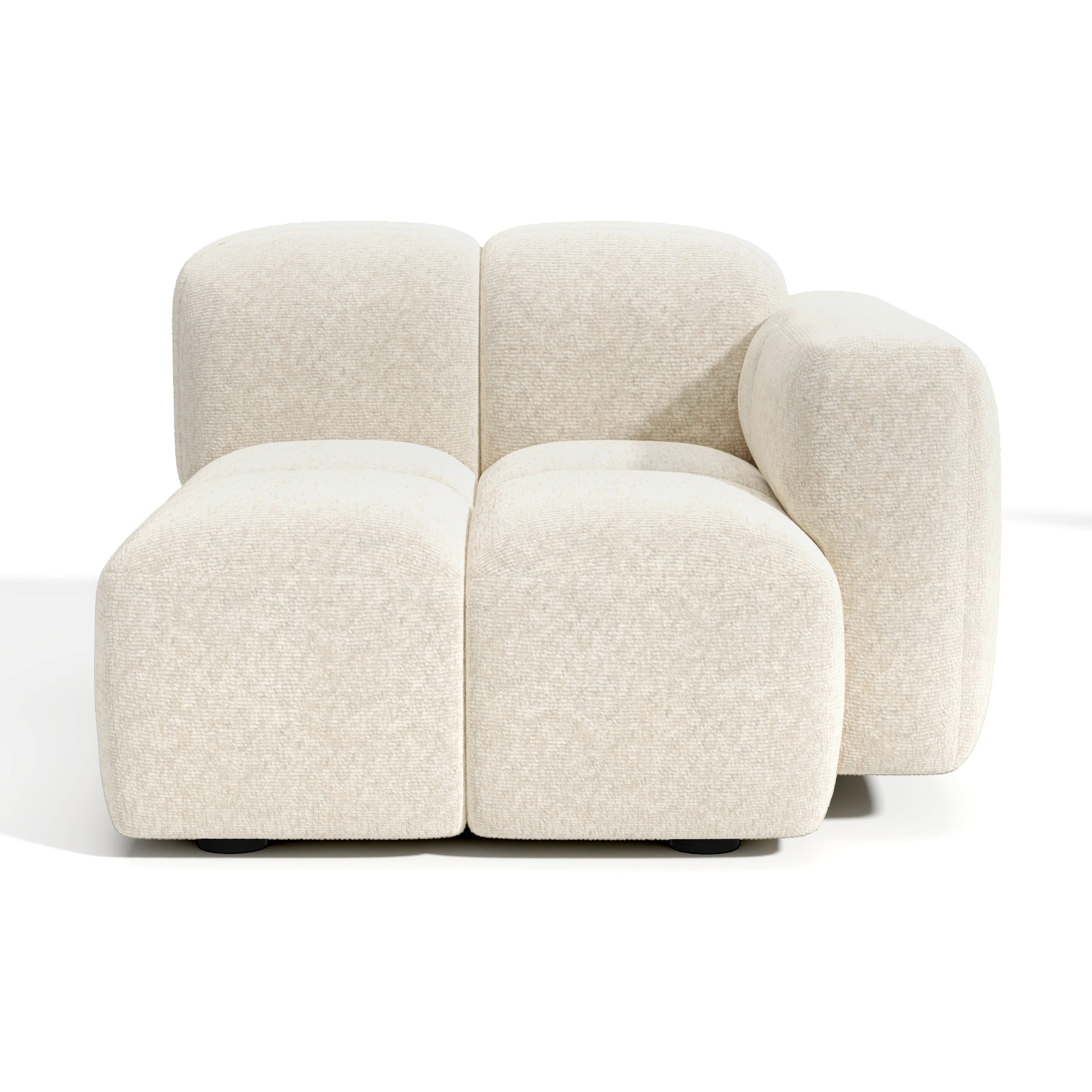 Premium Interiors - Rechthoekmodule MOSS - fluweel met structuur beige 90cm
