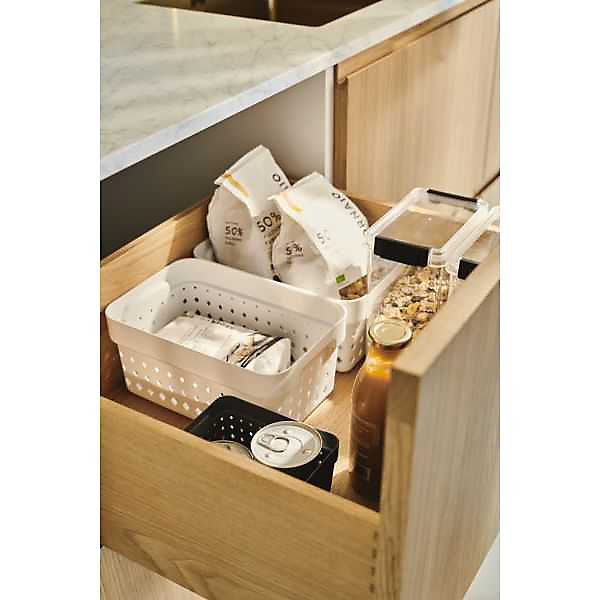 Corbeille de rangement élégante pour salle de bain M - Caramel