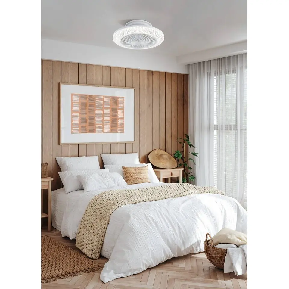 EGLO Manzanilla Plafondventilator met lamp - &Oslash; 55 cm - Kristal effect