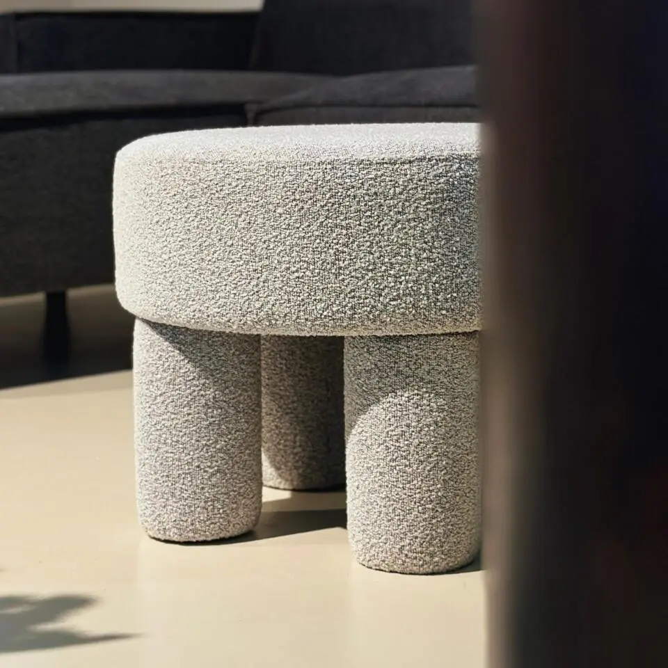 Poef Demi - Boucl&eacute; Naturel