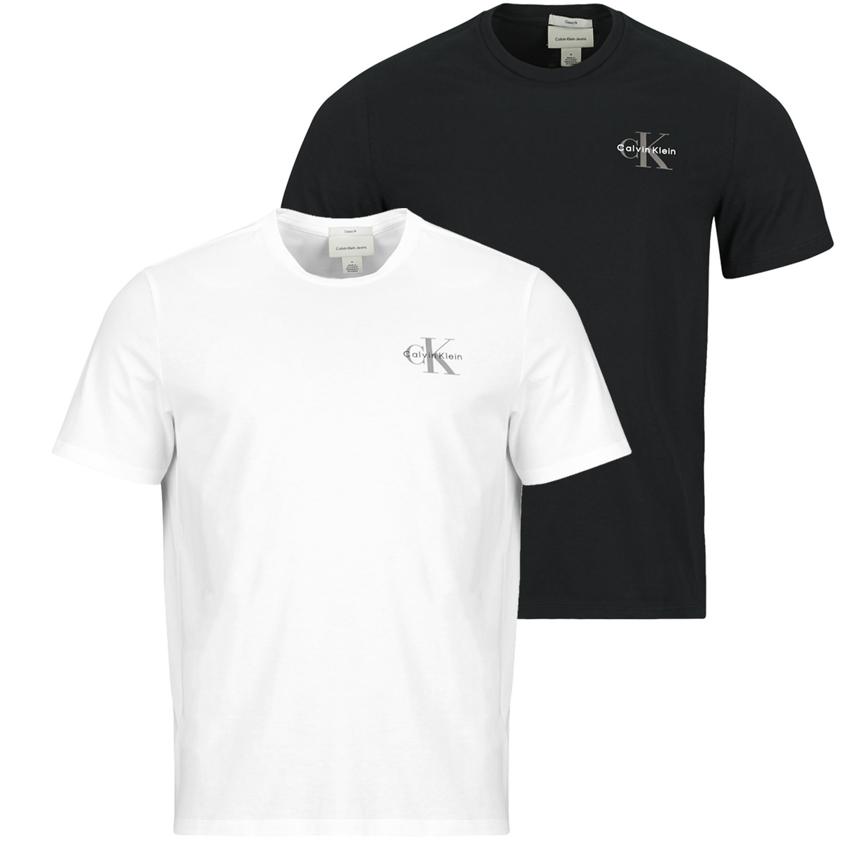 Calvin Klein Jeans - SS 30S CLASSIC MICRO MONOLOGO TE X2 - Black / White