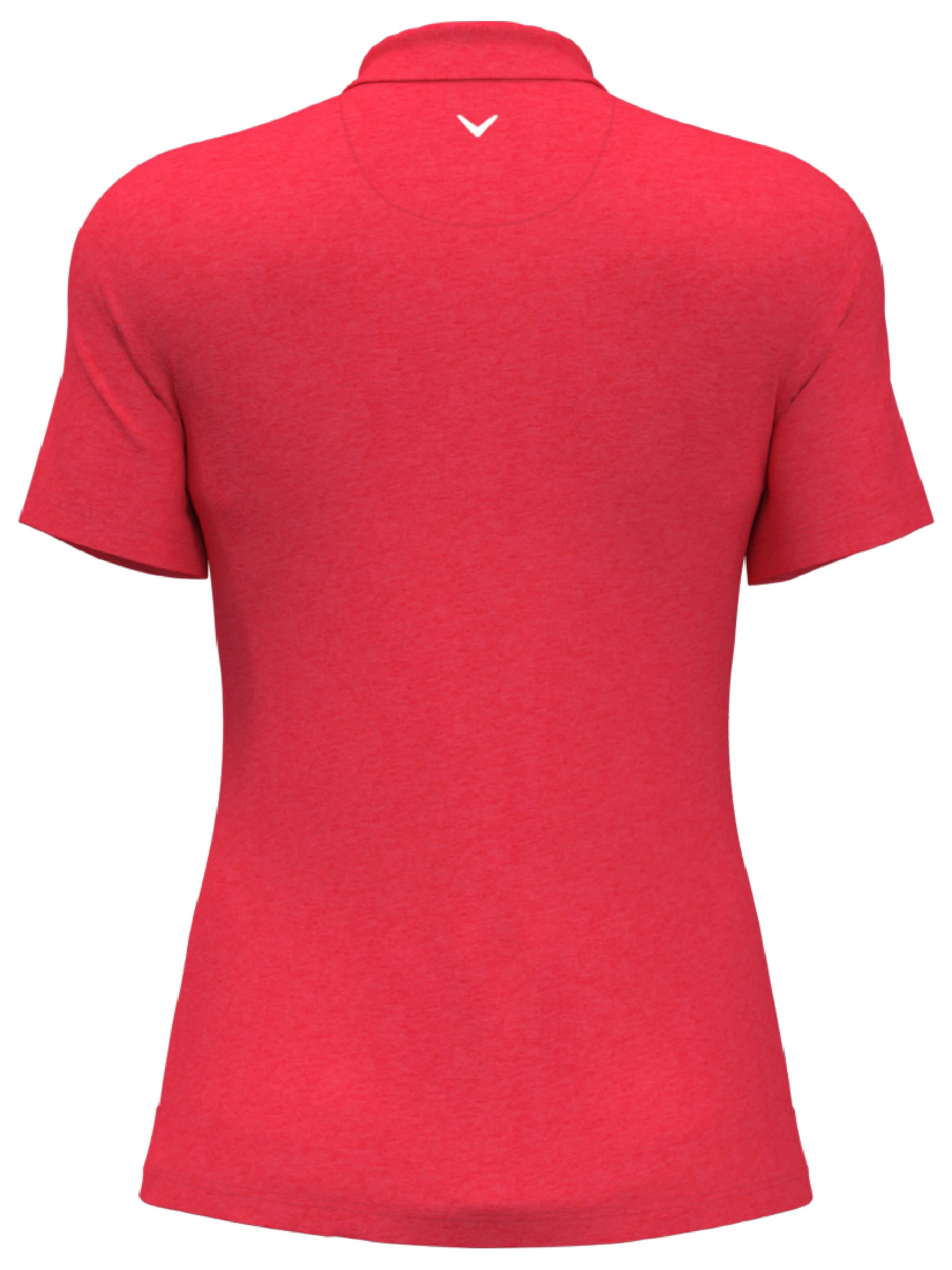 Womens Quarter Zip Short Sleeve Heather Golf Polo Shirt