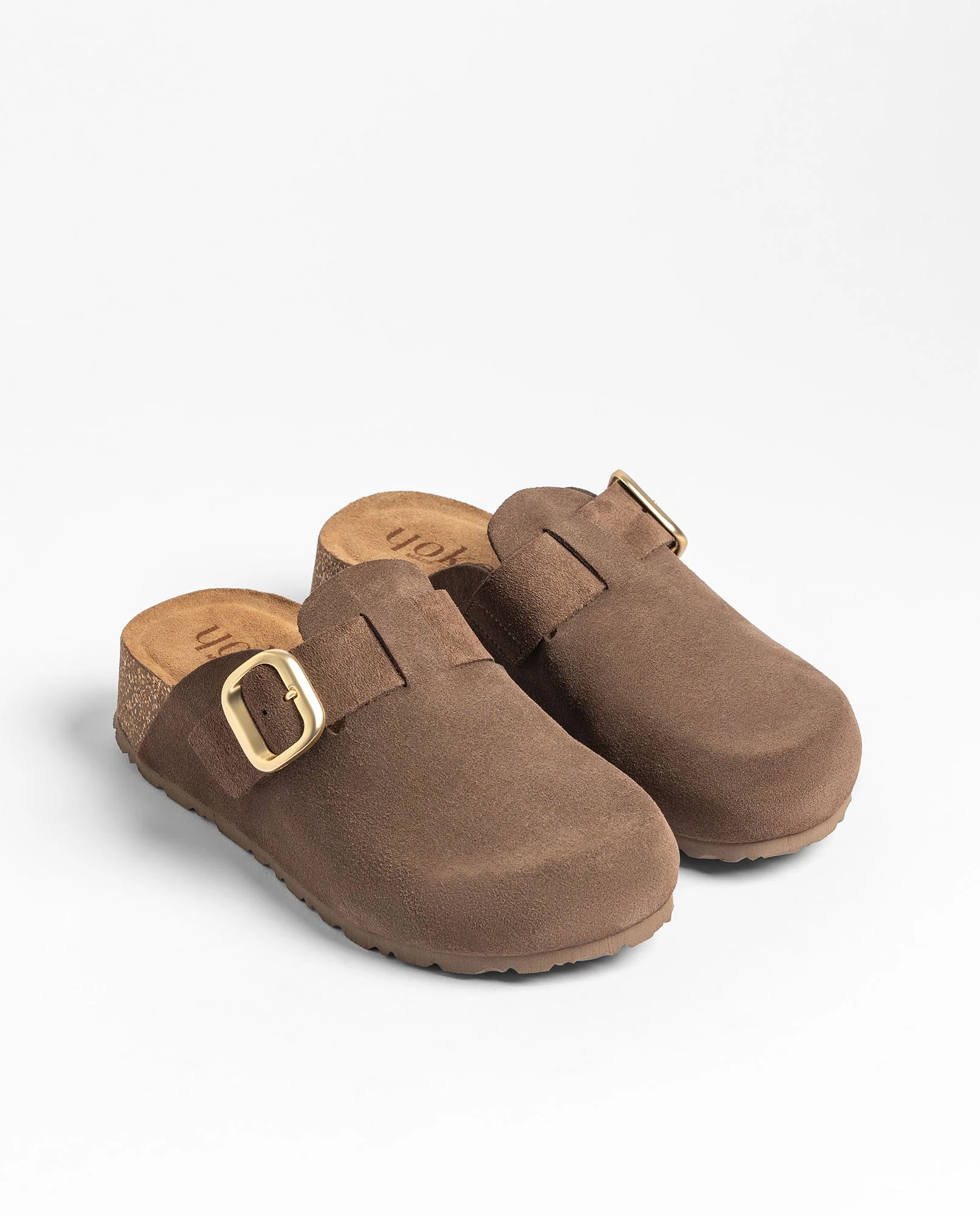 Zueco de plataforma WIWI-264 marrón oscuro