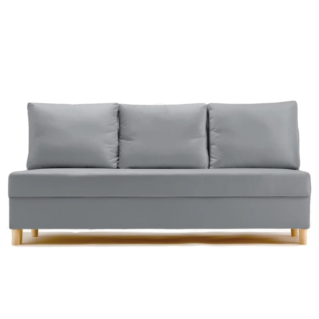 Sofa Rozkładana Trzyosobowa z Pojemnikiem ONYX Szara z Funkcją Spania
