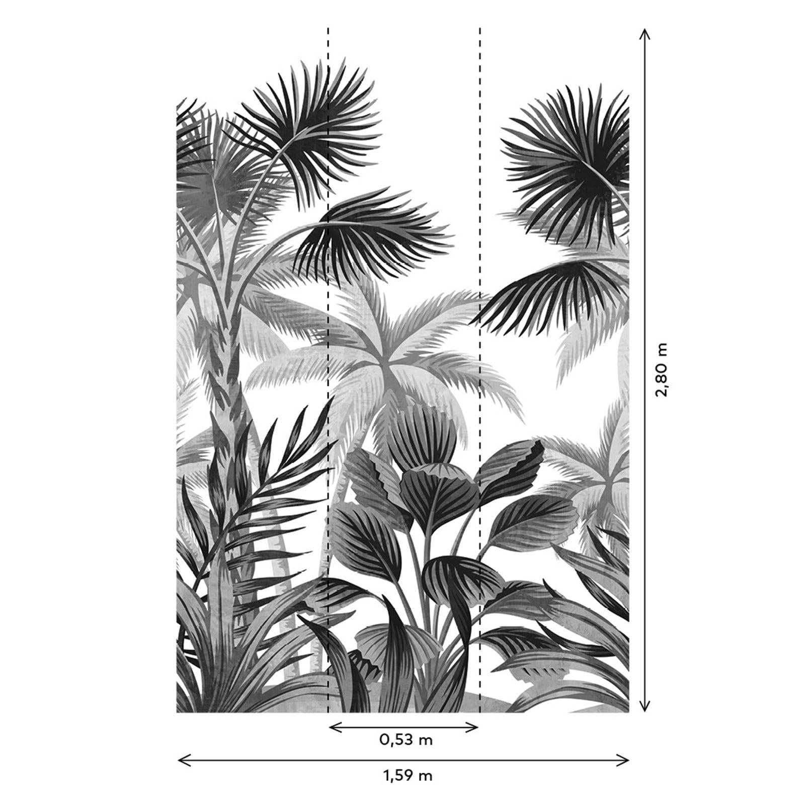 - Papier peint Bananier en monochrome 159x280 cmcm