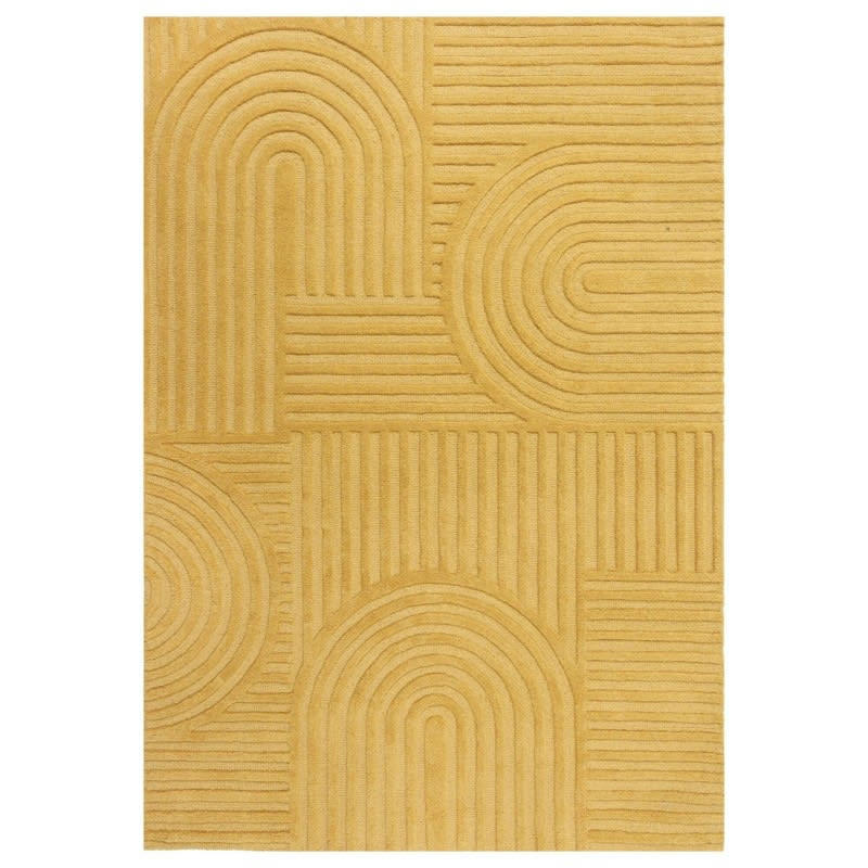 GARDEN - Tapis design ocre 3D zen 120 x 170