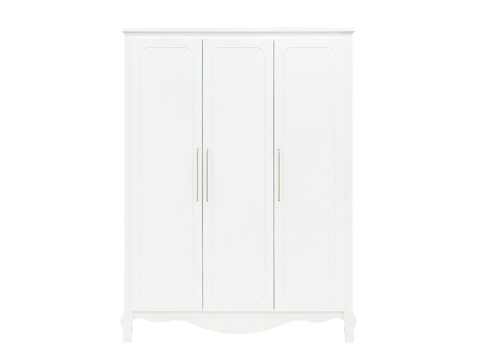 ELENA - Armoire 3-portes en MDF et panneaux de particules blanc