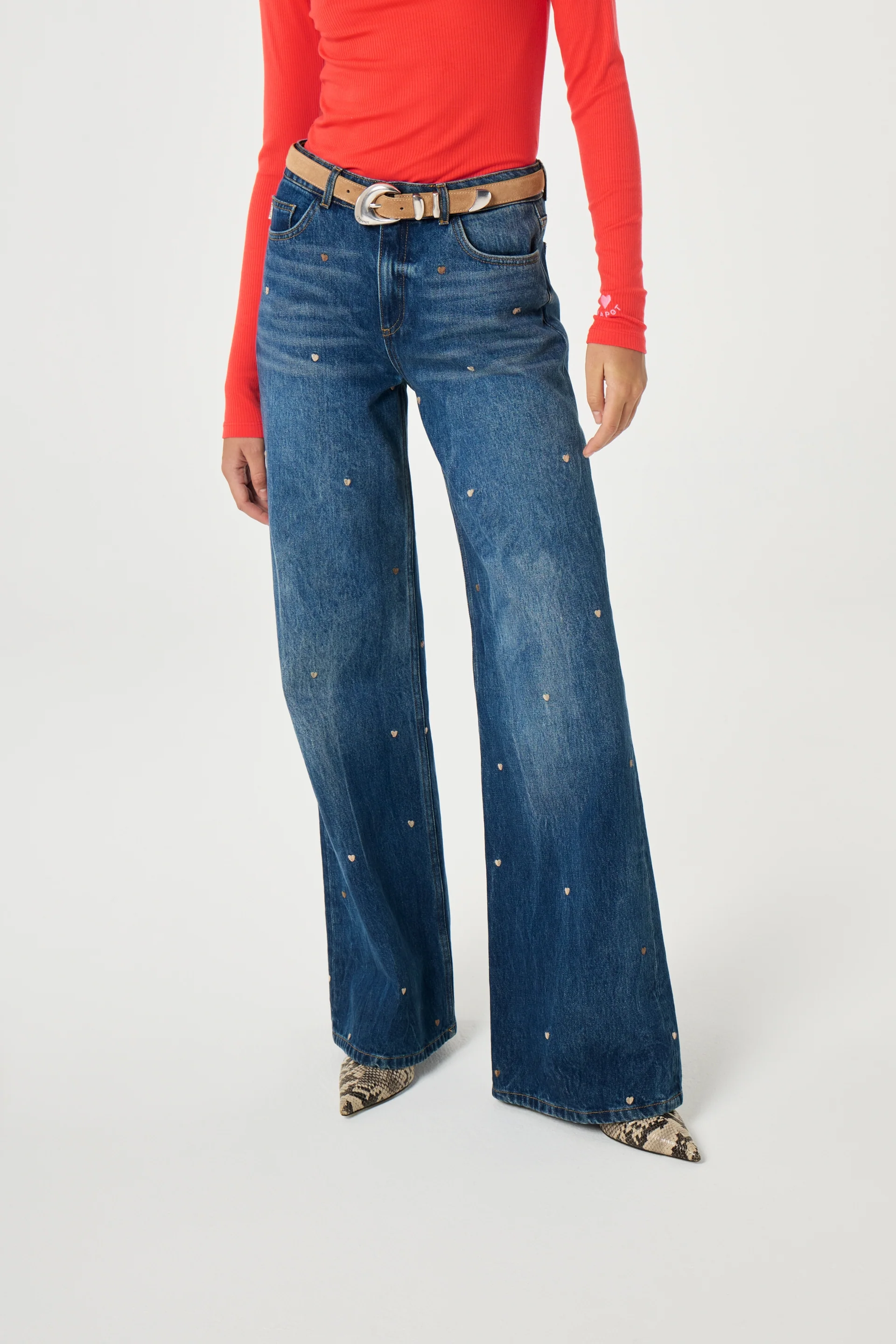 Thea Wide Leg Jeans | Mid Blue