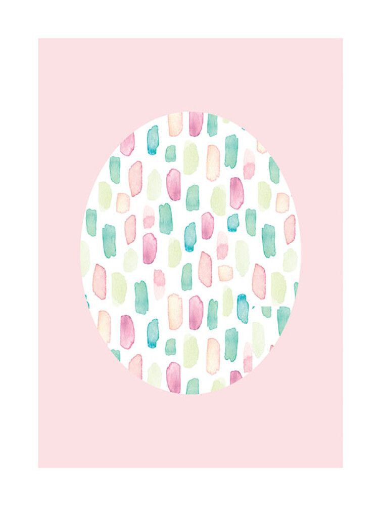 POSTER KOMAR SHELLY PATTERNS ROSE 30 X 40 CM