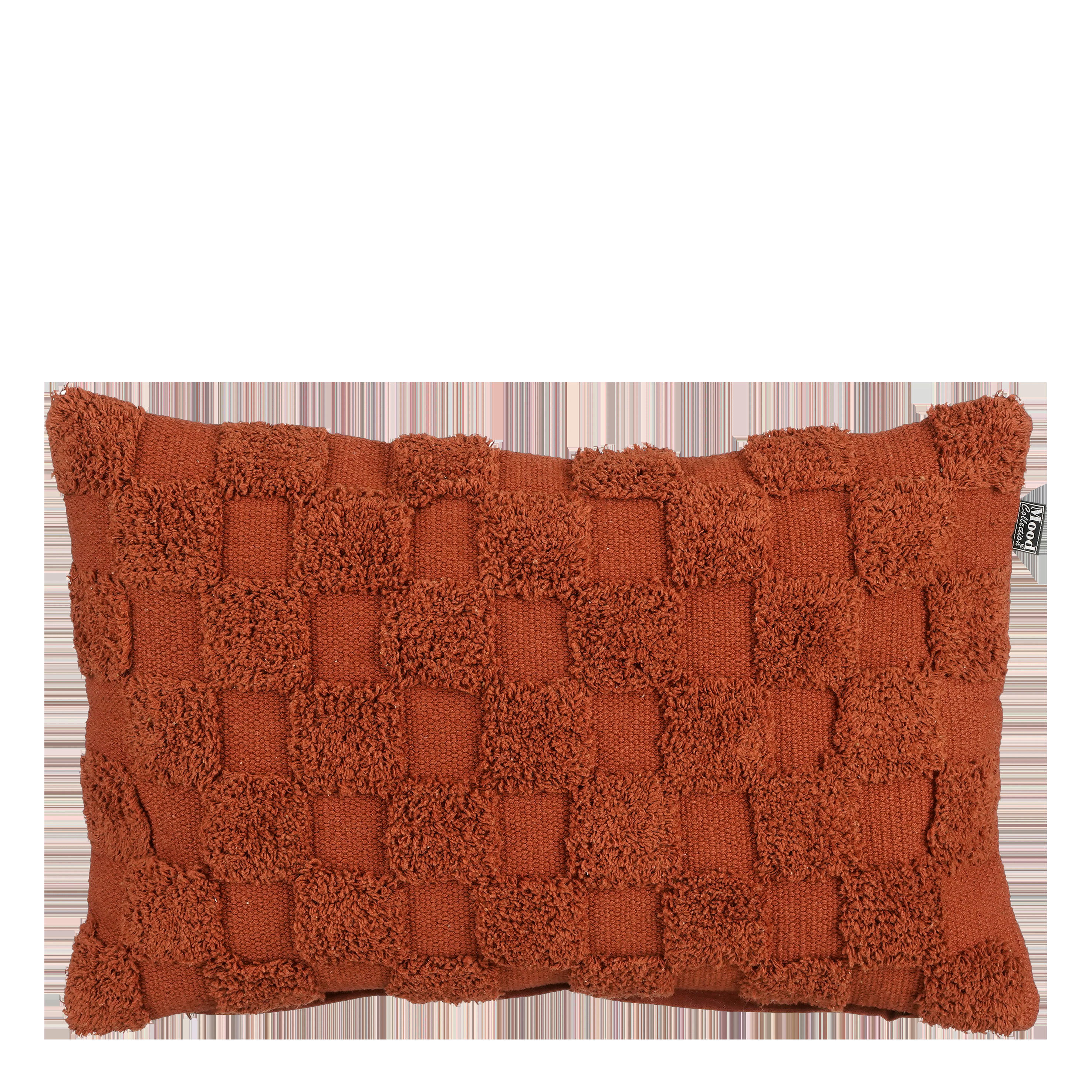 NIKKI - Coussin en coton marron 55x35