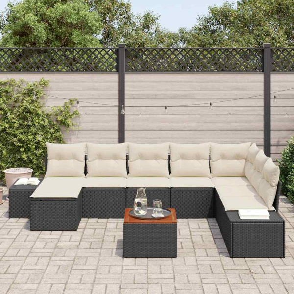 Zestaw Mebli Ogrodowych Wypoczynkowy Sofy Stolik Podnóżek Rattan Na Balkon