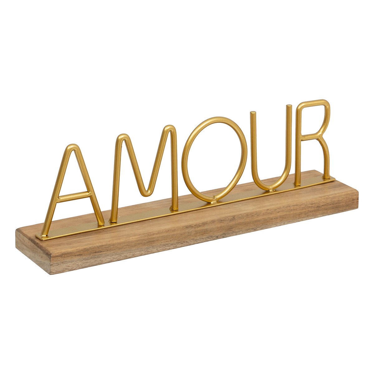 "The floral" word table decoration Wood, L.25.5 cm
