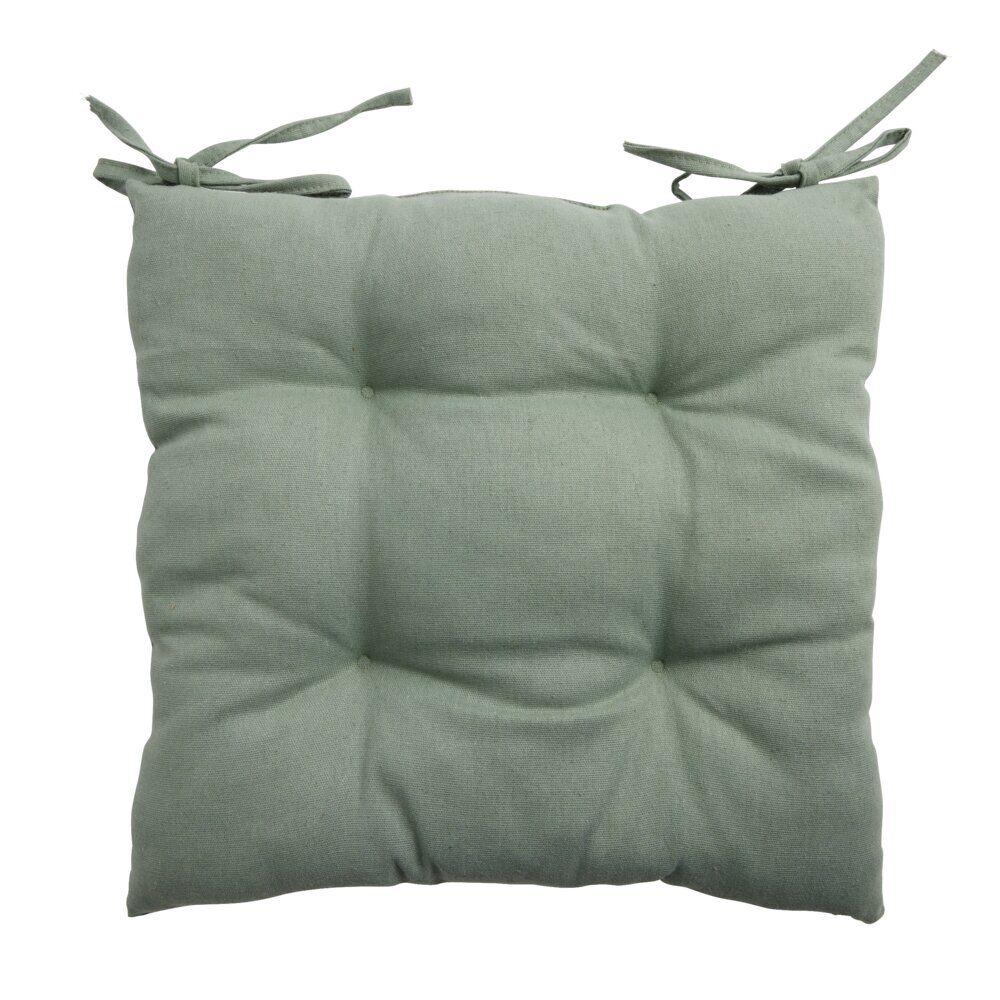 Galette de chaise carrée 38x38cm vert sauge