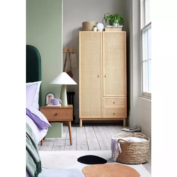 Habitat Kirk Oak 1 Drawer Bedside Table - Natural
