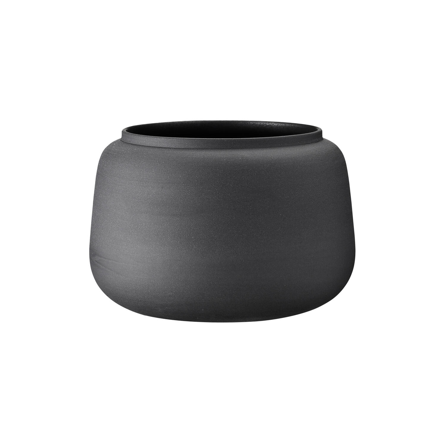 Klassisk vase bred stor, sort