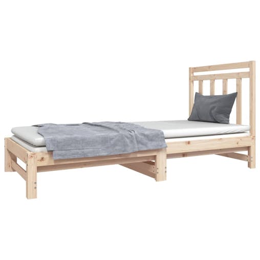 NNEVL Pull-out Day Bed 2x(92x187) cm Solid Wood Pine